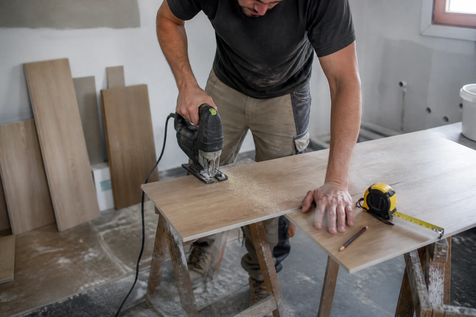 Comment couper du parquet stratifié sans éclat : le guide chantier